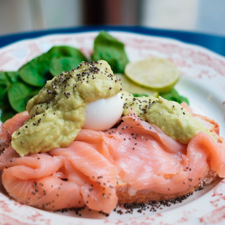 Delicious Fish Served With Egg On Plate