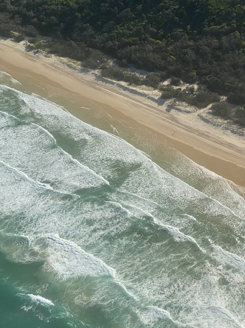 Бесплатное стоковое фото с Аэрофотосъемка, берег моря, береговая линия
