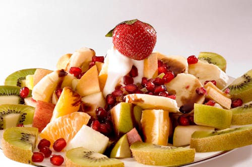Strawberry With Sliced Kiwis and Fruits