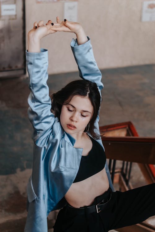 A Woman Doing Stretching 