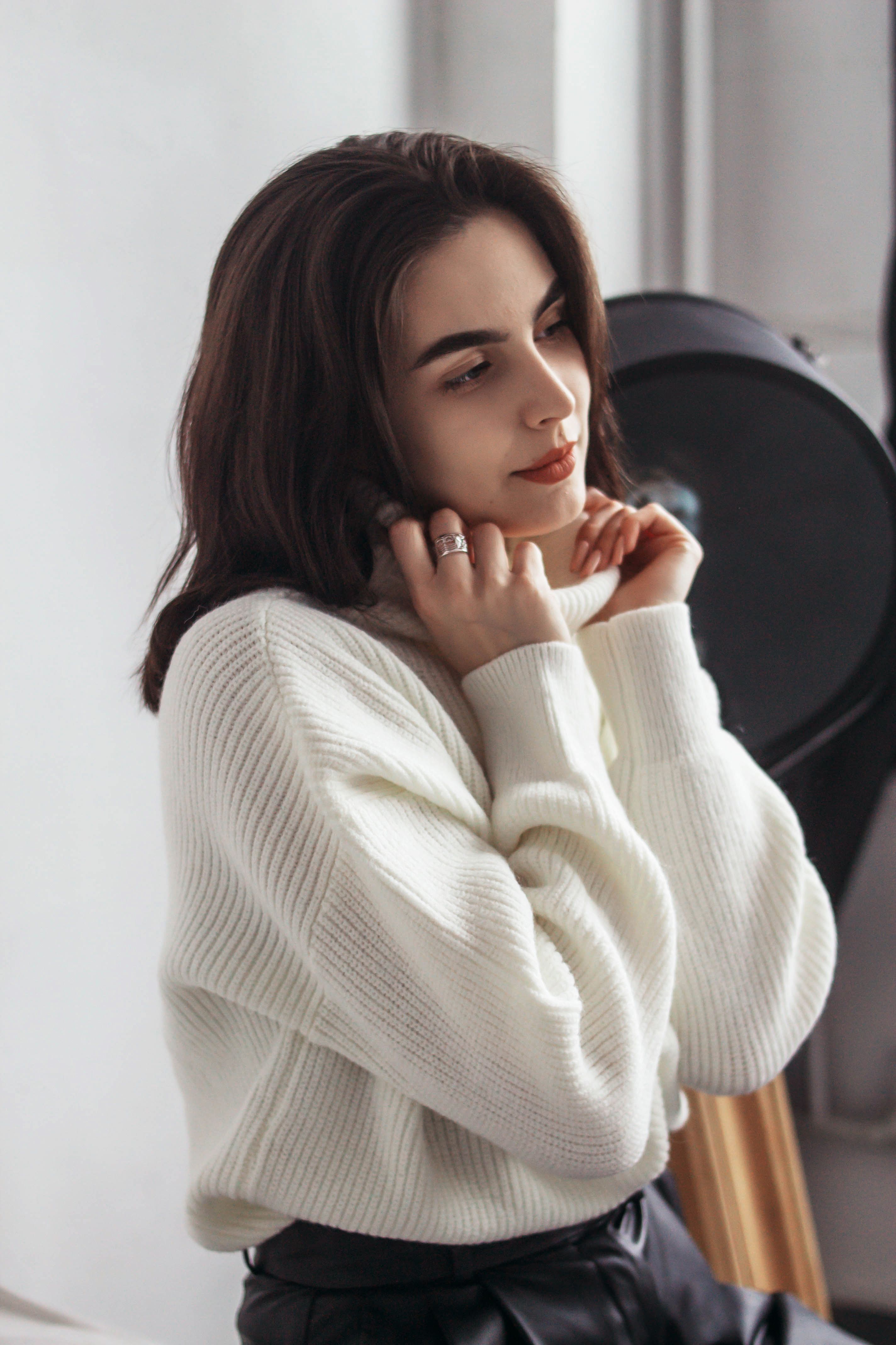 Blusa de Frio Gola Alta Preta