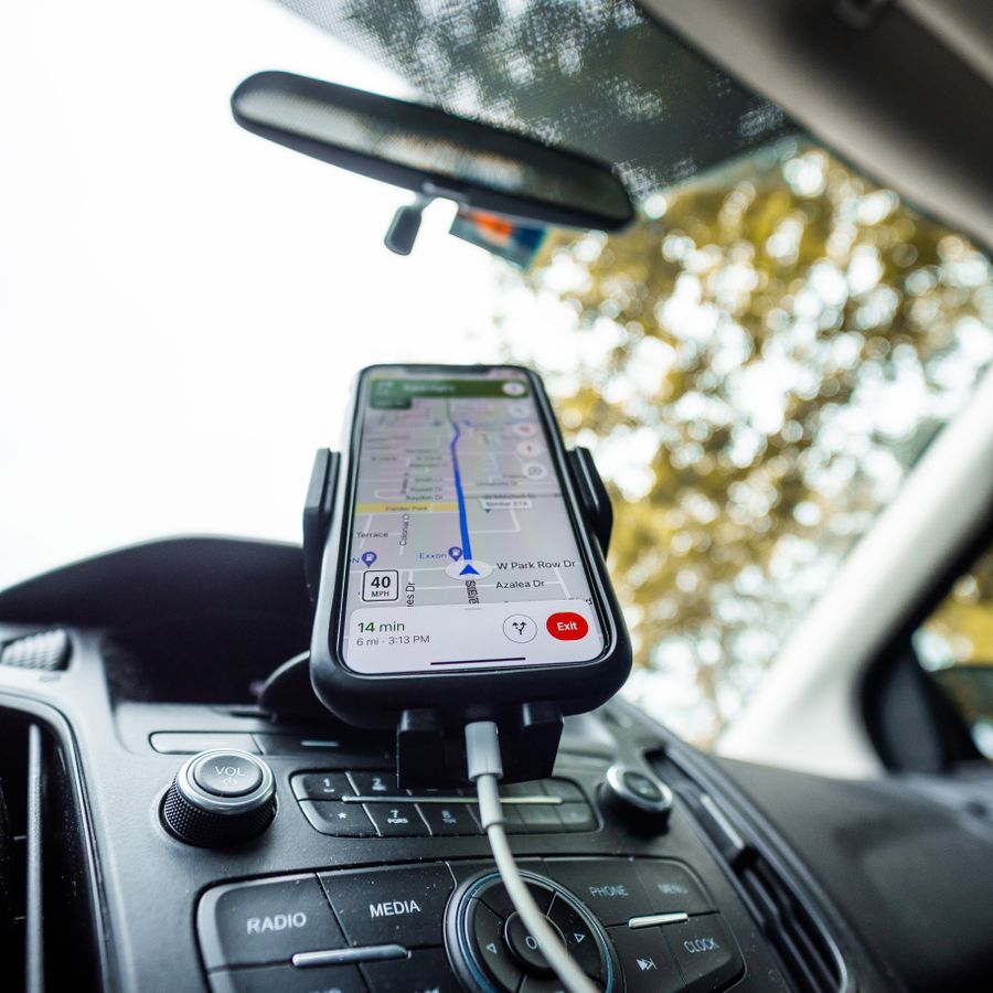 Suporte auto de tablier com braço