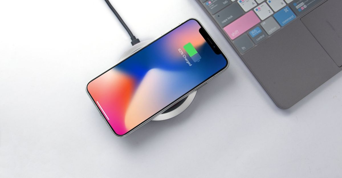 smartphone charging pad night