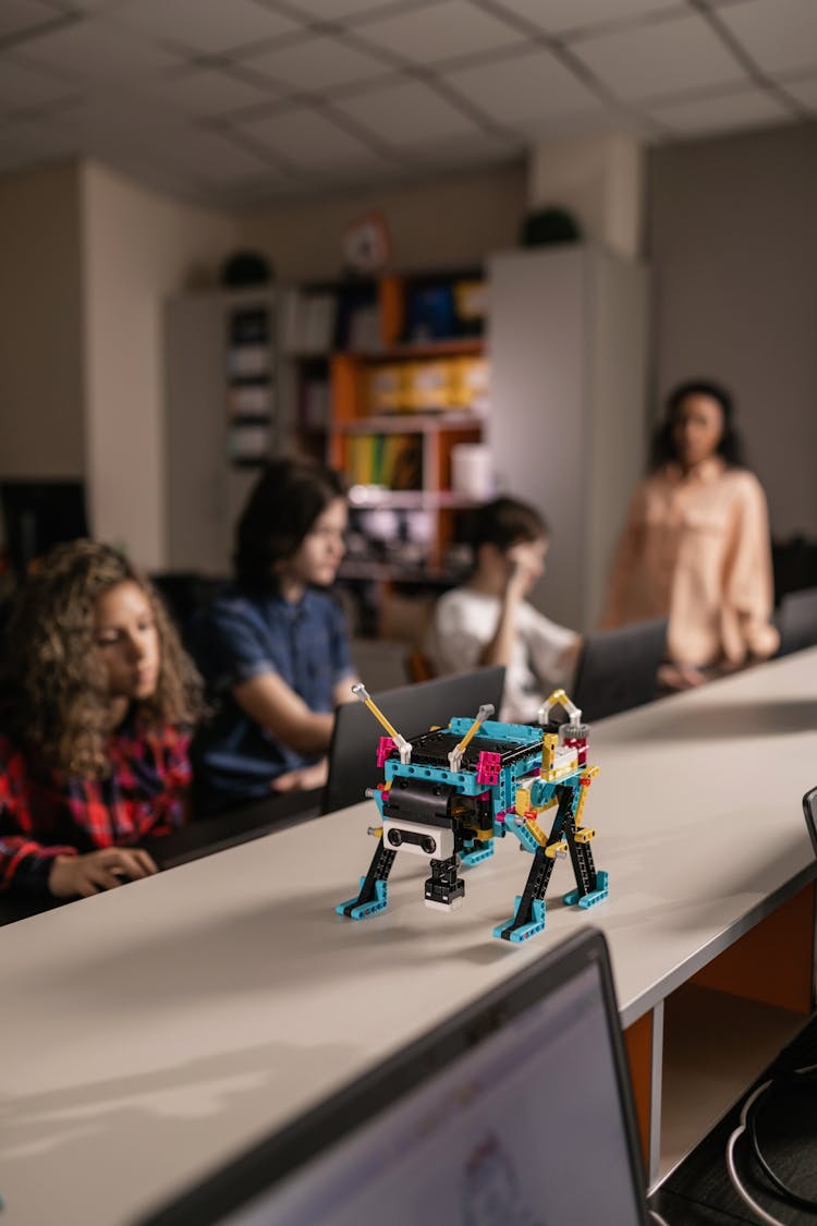 A Lego Robotic Toy On The Table