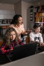 A Teacher with Her Students