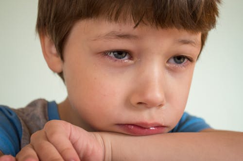 Free Photo of a Sad Little Boy Stock Photo