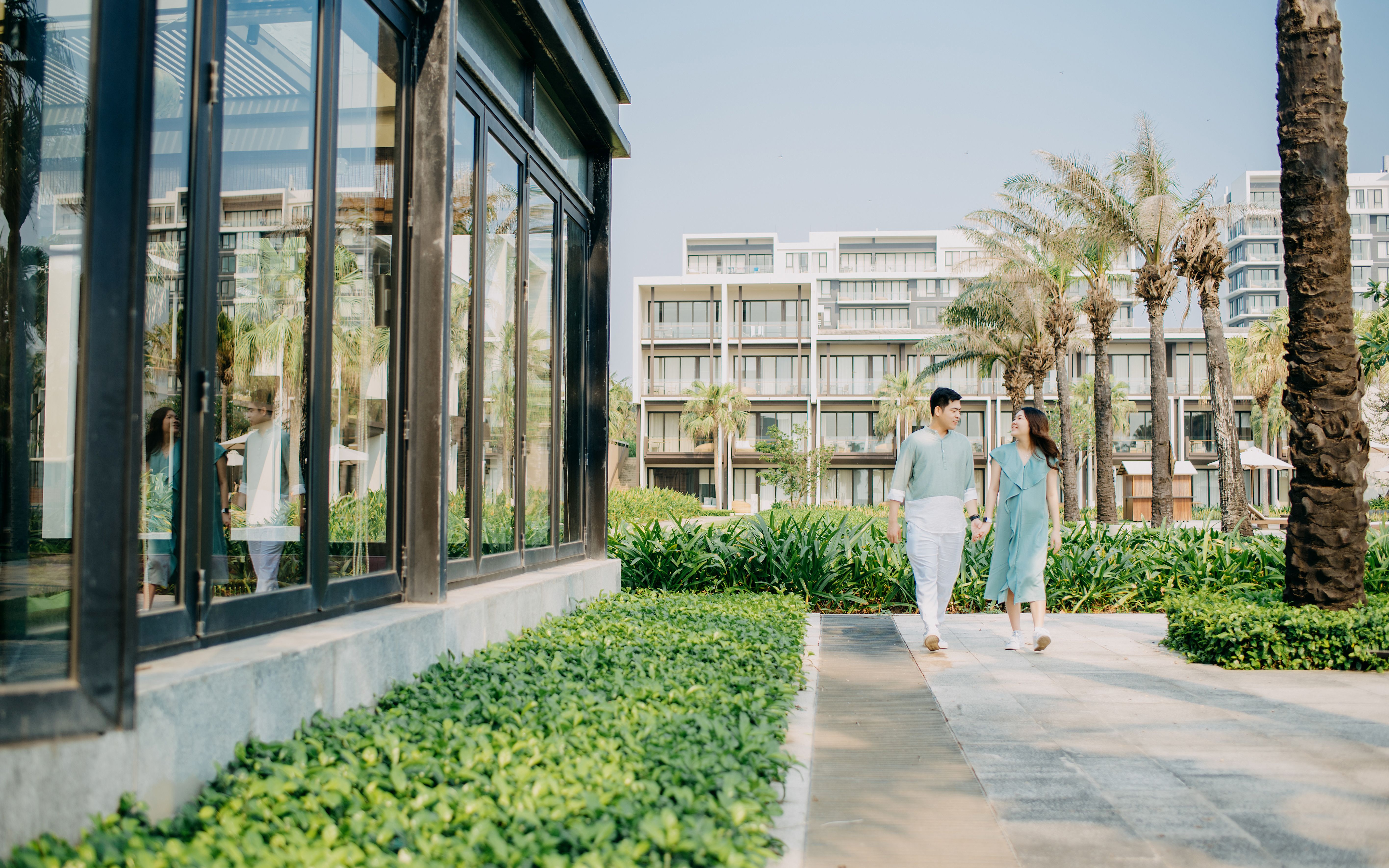Travel couple resort
