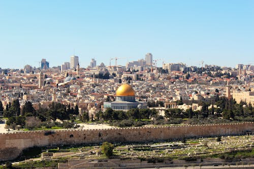 Free Aerial View of City of Jerusalem Stock Photo