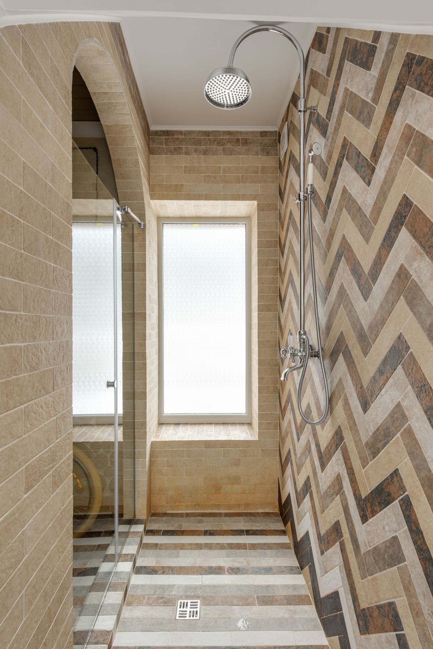 Herringbone tile shower inspiration