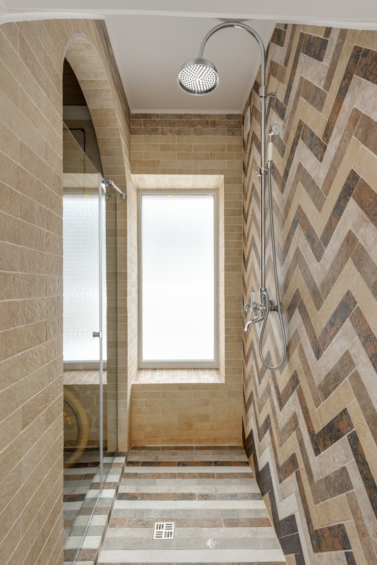 An Interior Of A Shower Room