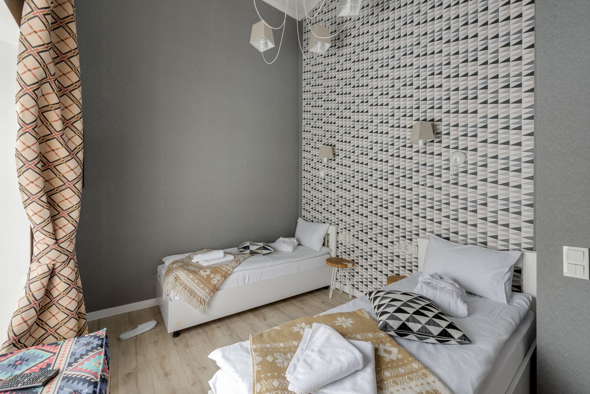Clean modern hotel room with elegant interior design
