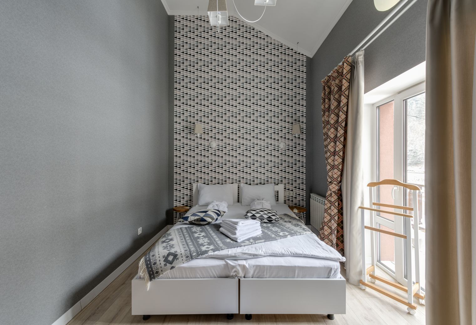 Wallpapering in Old Malden — dust sheets down and the room fully protected