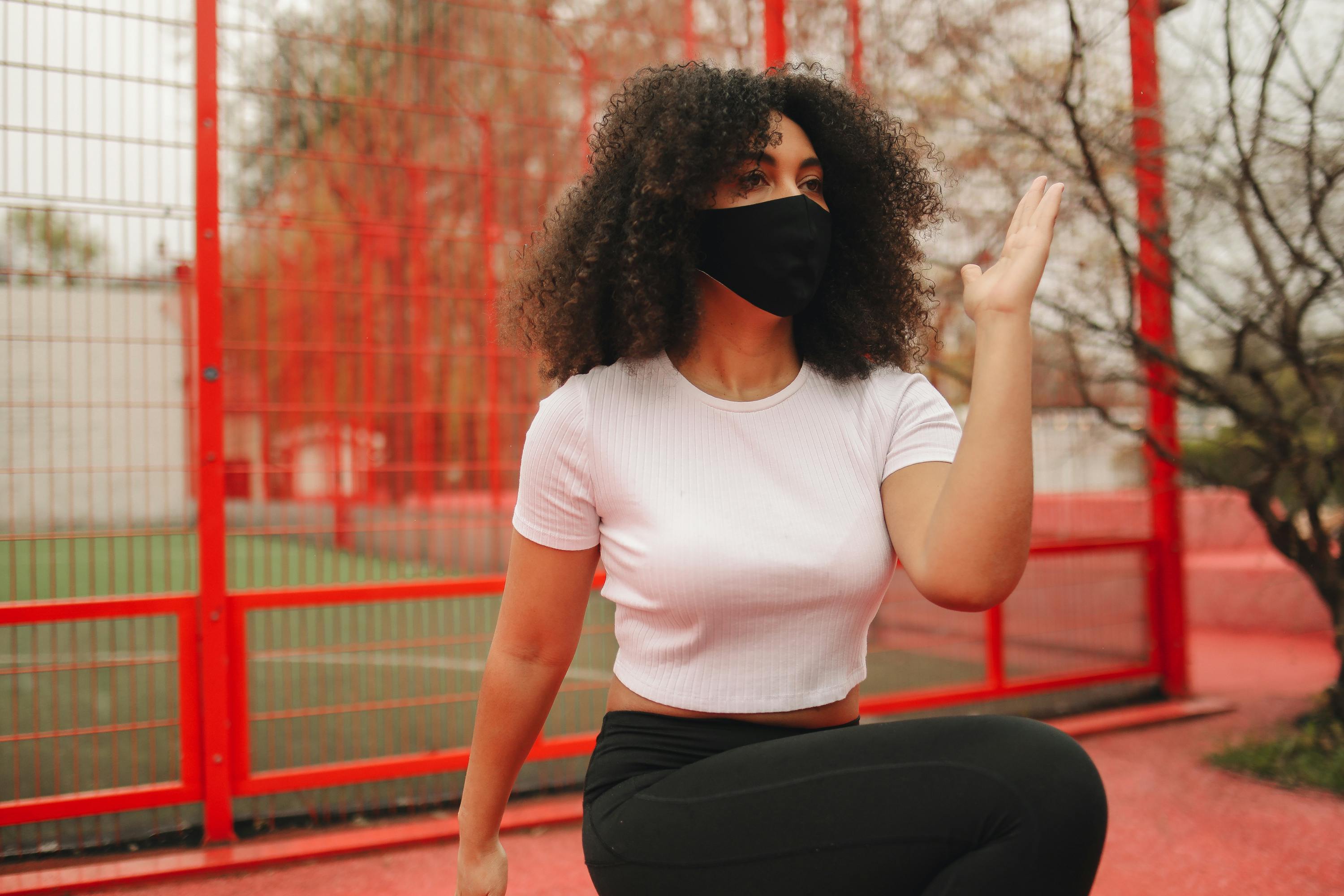 Free A Woman Doing Exercise Stock Photo