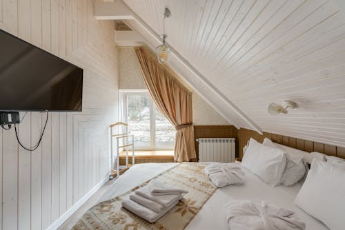 Foto profissional grátis de cama, cômodo, design de interiores