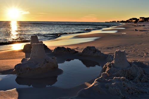 Zachód Słońca Nad Plażą