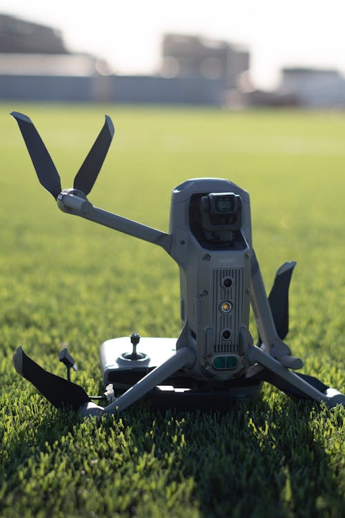 Modern Drone Device on Ground