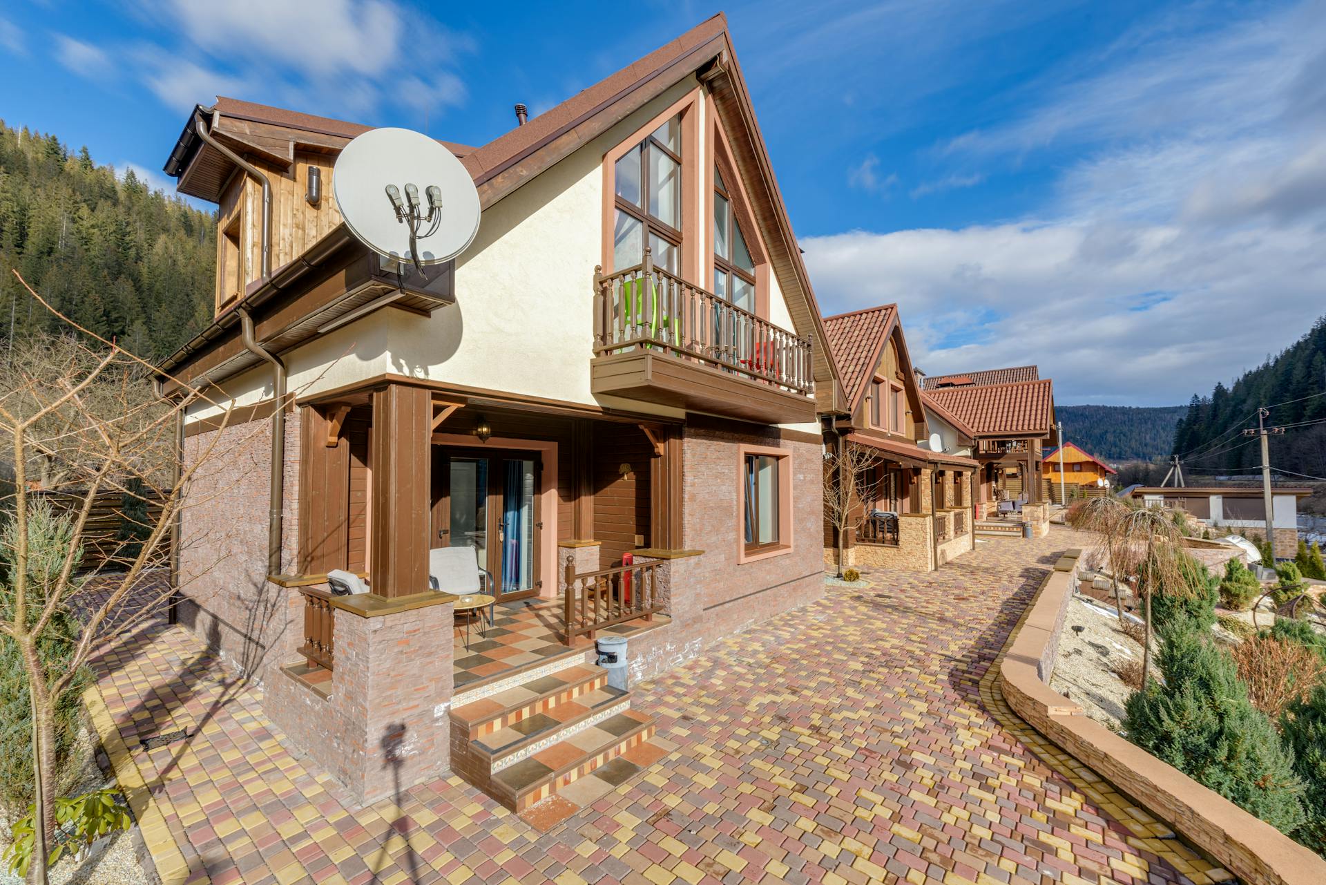 Brown Brick House Under Blue Sky