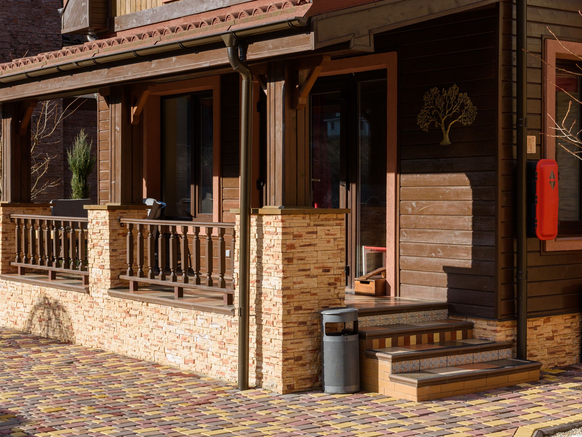 Fence and Decking Painting in Wembley, Brent — garden fence being painted with weatherproof wood finish