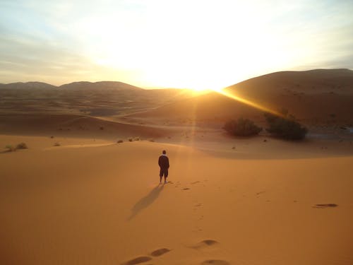 Free Photo Of Man On The Dessert During Daylight Stock Photo