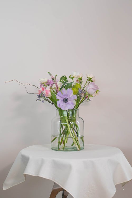 Flowers in a Glass Vase