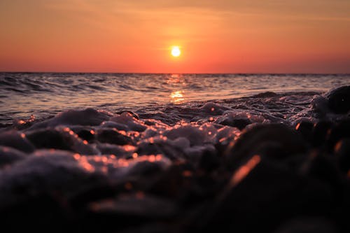 Scenic View of an Ocean During Sunset