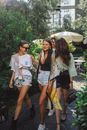 3 Women Standing Near Green Leaf Plant