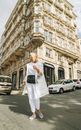 Woman in White Dress Standing on Road