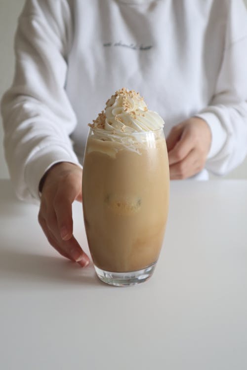 Imagine de stoc gratuită din băutură rece, cafea cu gheata, fotografiere verticală