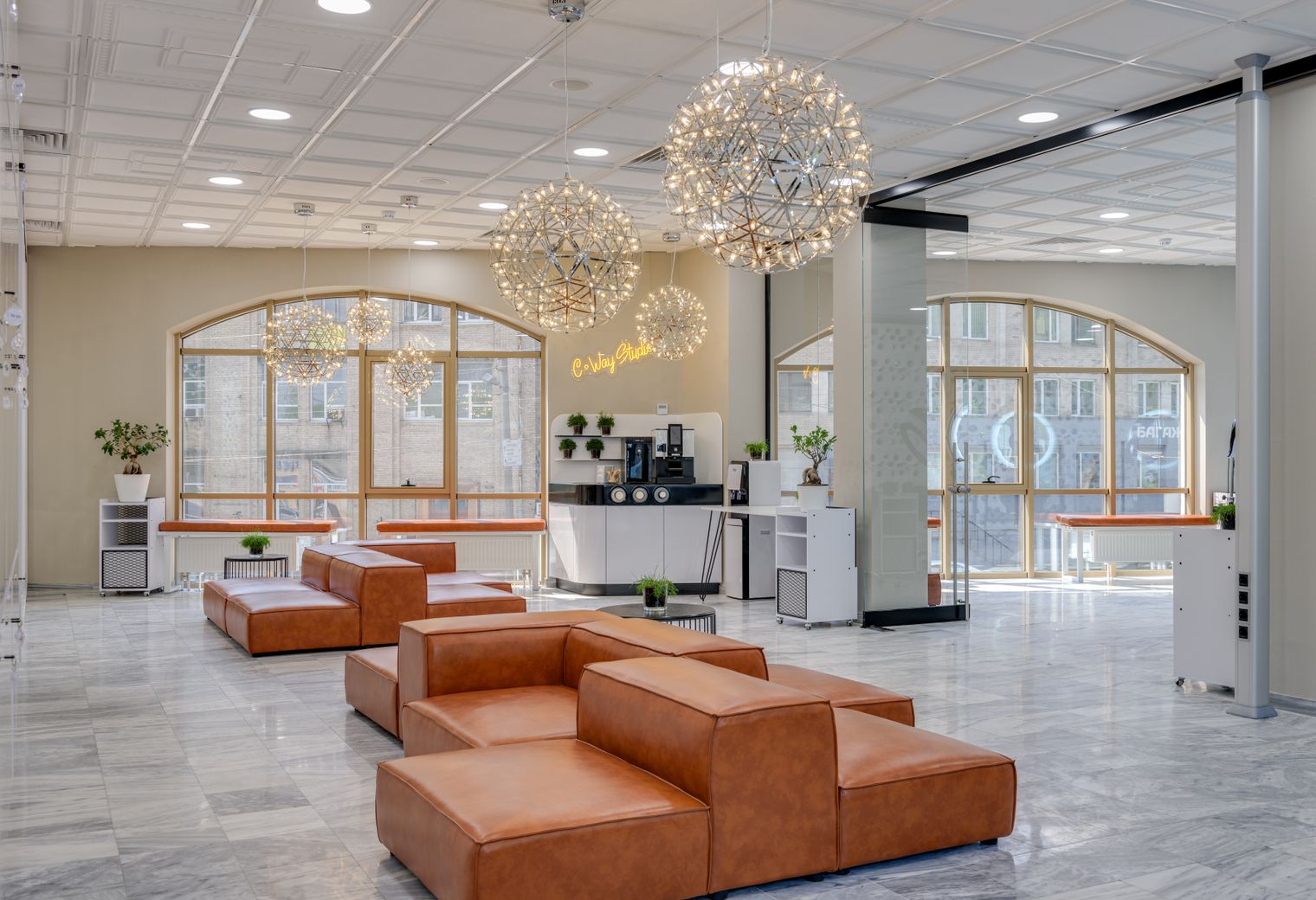 Commercial Decorating in Edmonton — careful masking before painting begins
