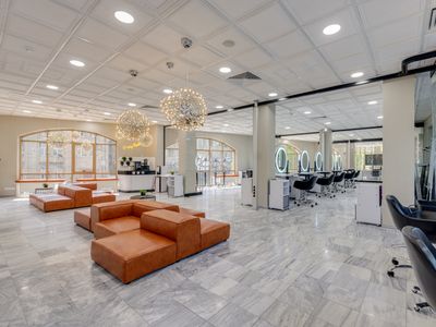 Salon interior and styling station