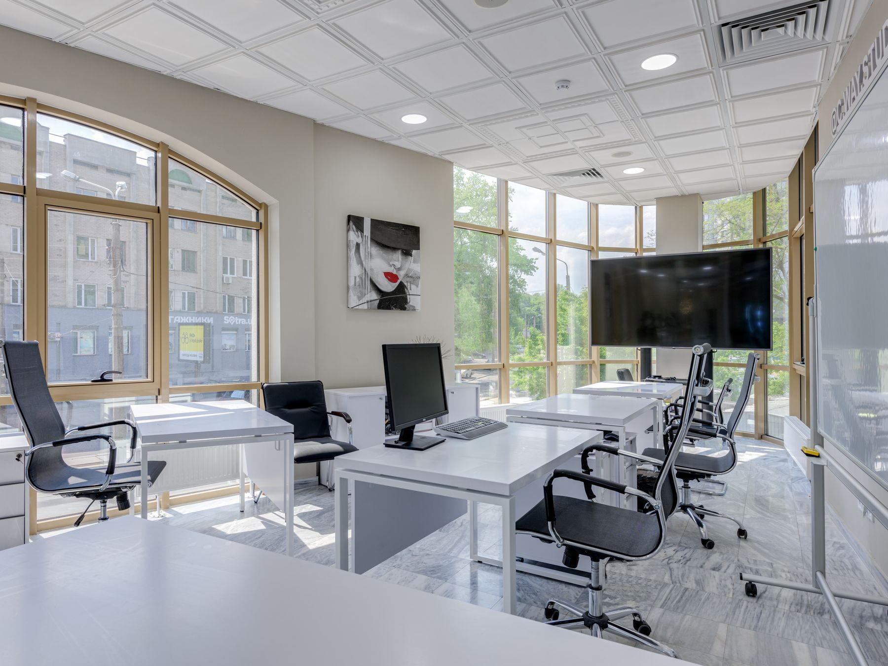 Wales — office relocation team moving desks and equipment