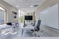 Black Office Rolling Chair Near Black Flat Screen Computer Monitor