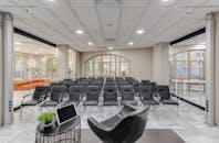 Black and Silver Chairs Inside Meeting Room