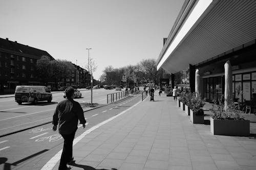 Free Monochrome Photo of People Walking on the Street  Stock Photo