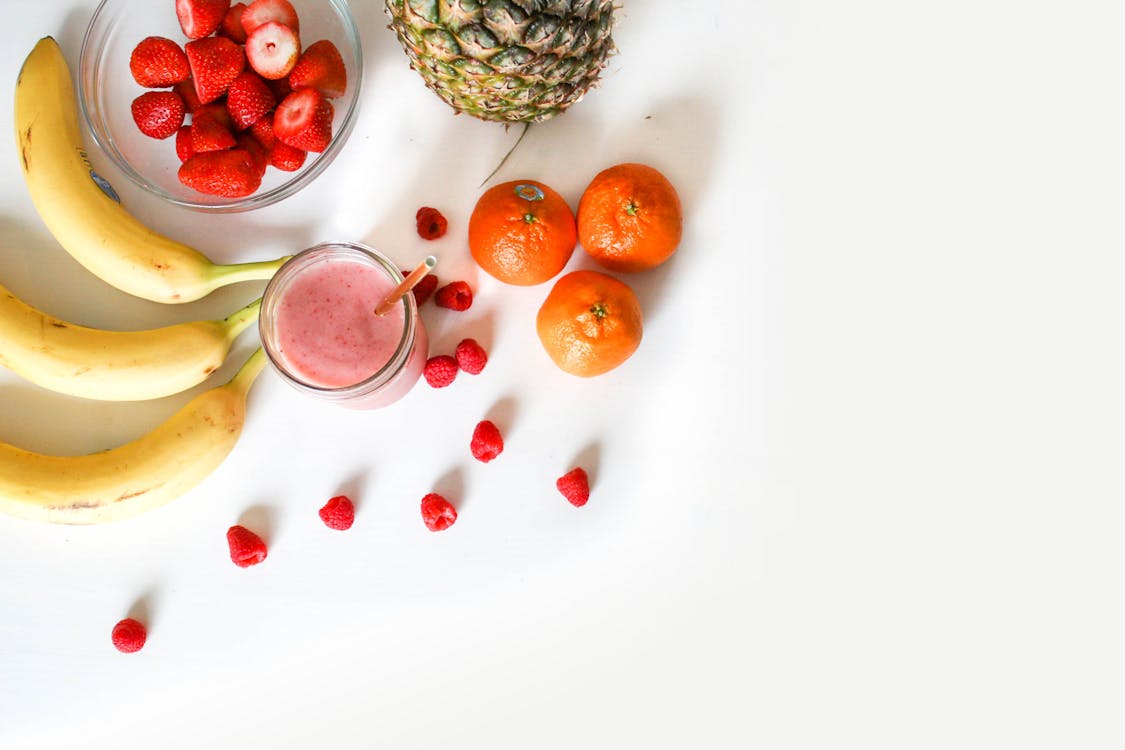 Základová fotografie zdarma na téma ananas, banán, bobule