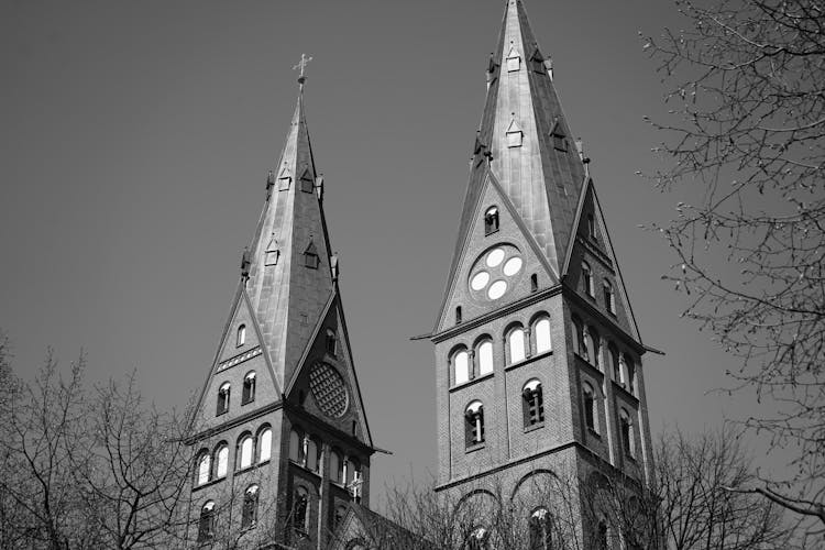 Grayscale Photo Of Domkirche St. Marien