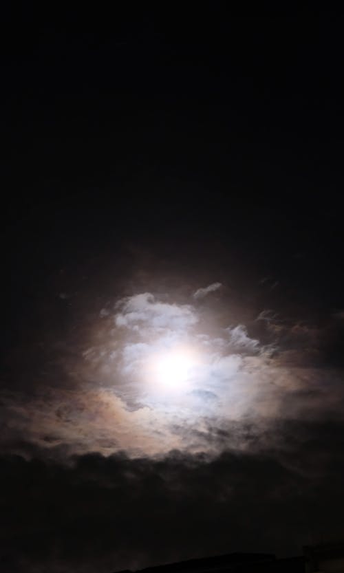Free stock photo of clouds, moon, night sky Stock Photo