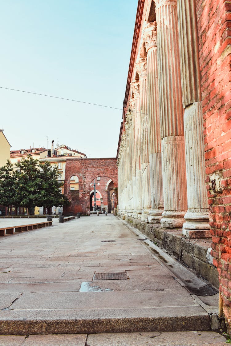 Columns Of San Lorenzo In Milan, Italy