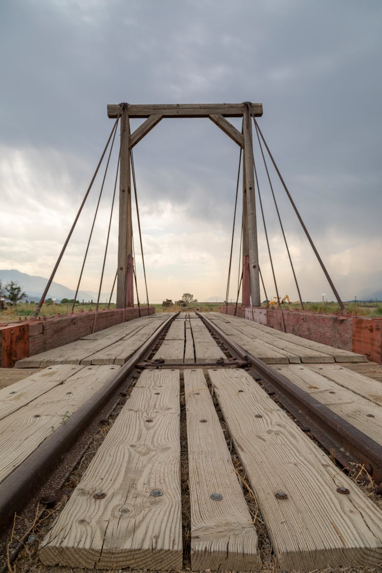 Ground Level Shot Of A Railway Turntable