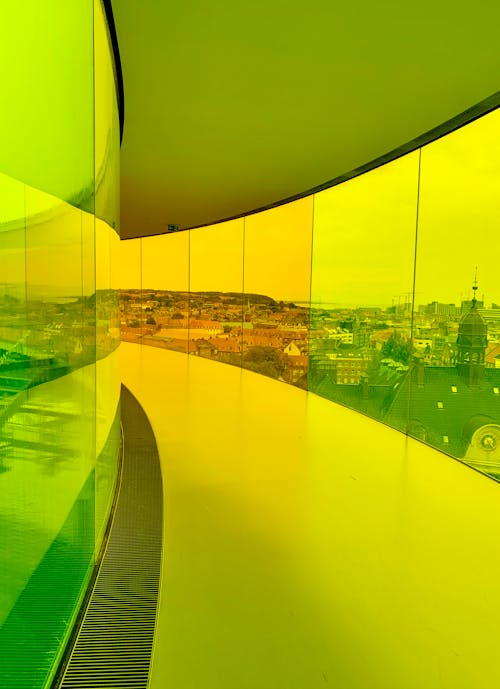Free stock photo of architecture, art museum, shades of yellow Stock Photo