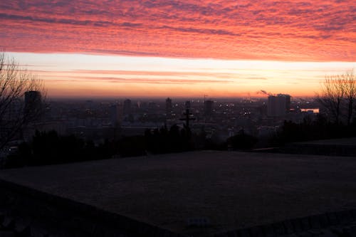 Free stock photo of city, city sunrise, clouds Stock Photo