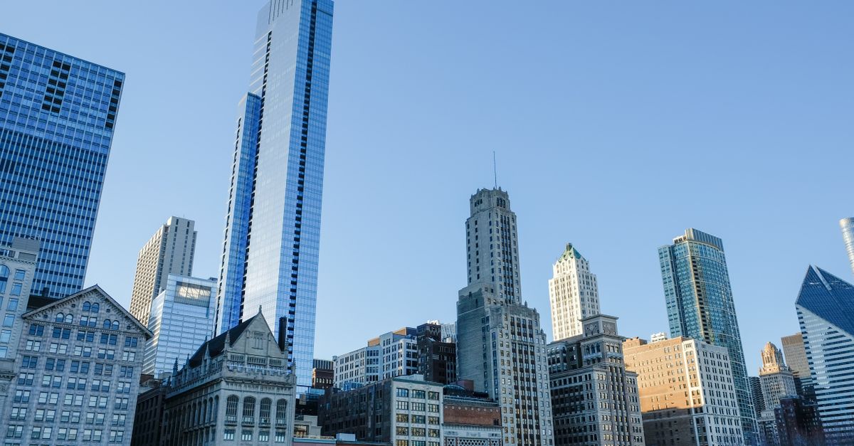 A stunning view of Chicago's diverse skyline featuring architectural marvels at daytime.