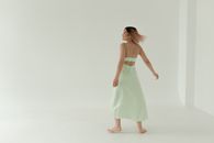 Woman in Pink Sleeveless Dress