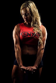 Woman Wears Red Nike Crop Top