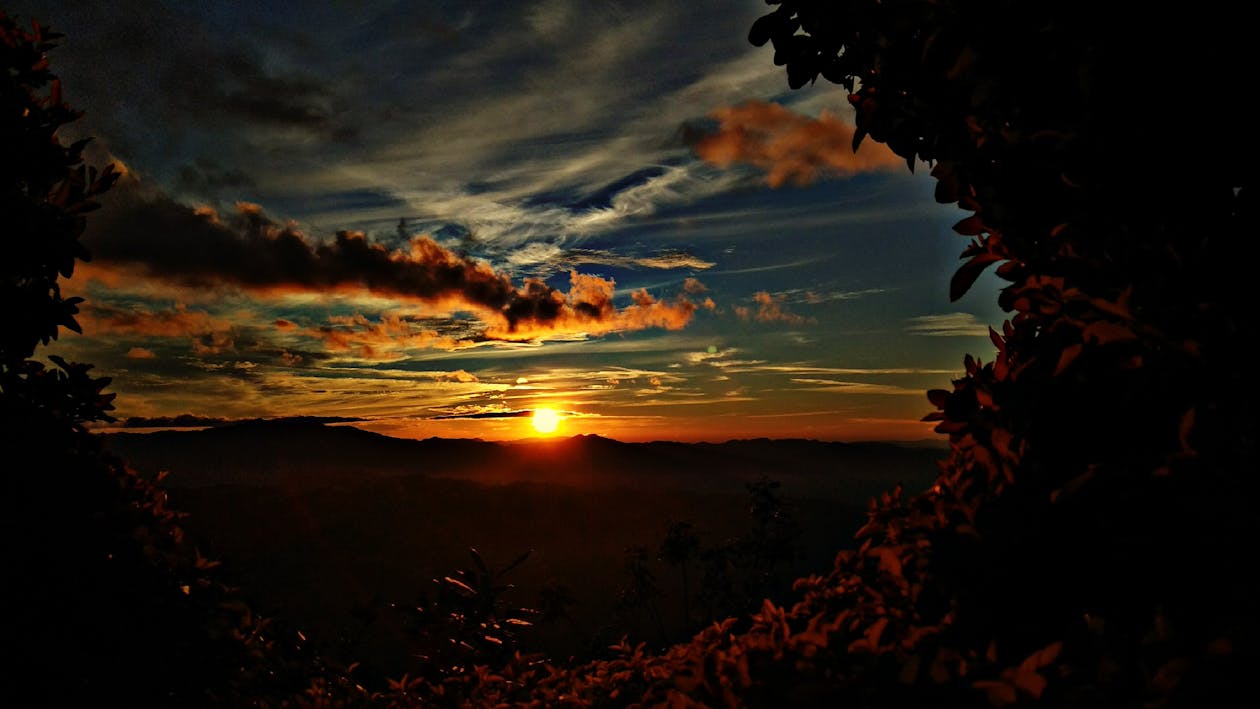 Silhouette Photo Of Sunset