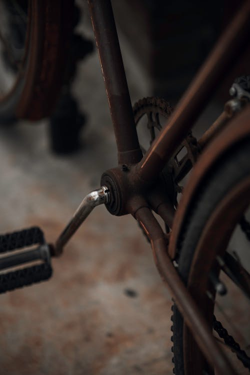 Close-up Photo of a Rusty Bike