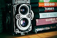 Tilt Lens Shot of Gray and Black Speaker