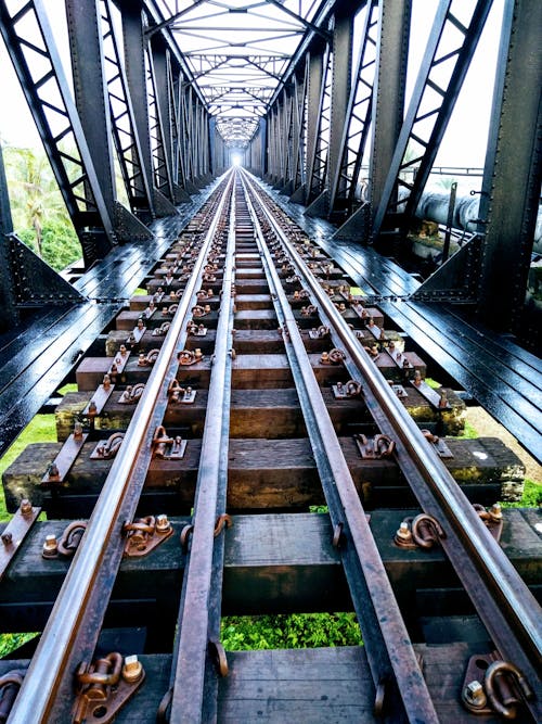 Free Black Metal Railway Stock Photo