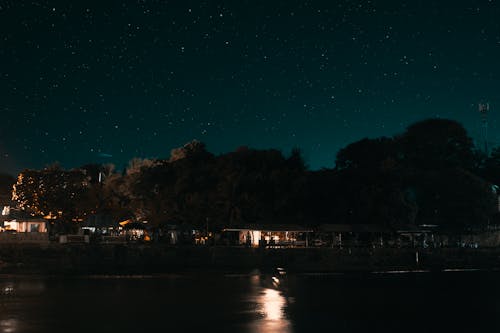 Free stock photo of city at night, stars, tropical
