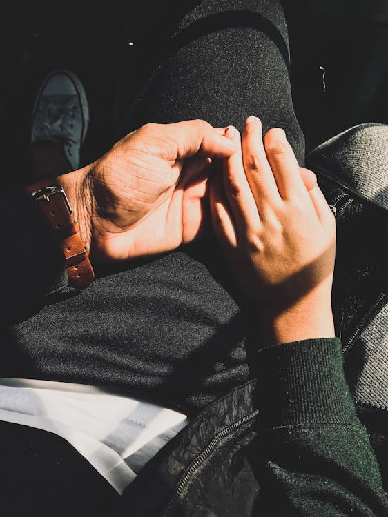 Free Person Wearing Black Jacket and Pants Stock Photo